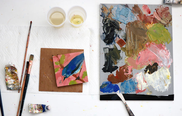 Painting a Cerulean Warbler