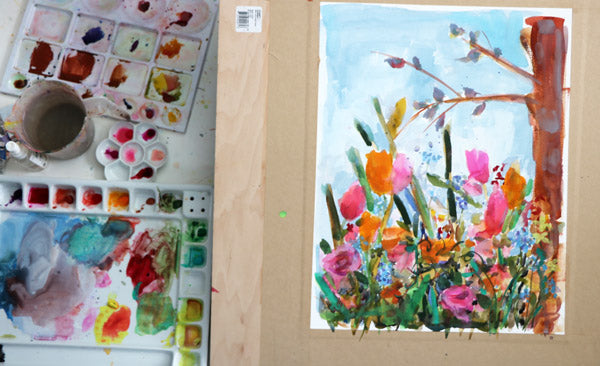 Making Happy Day Garden Painting