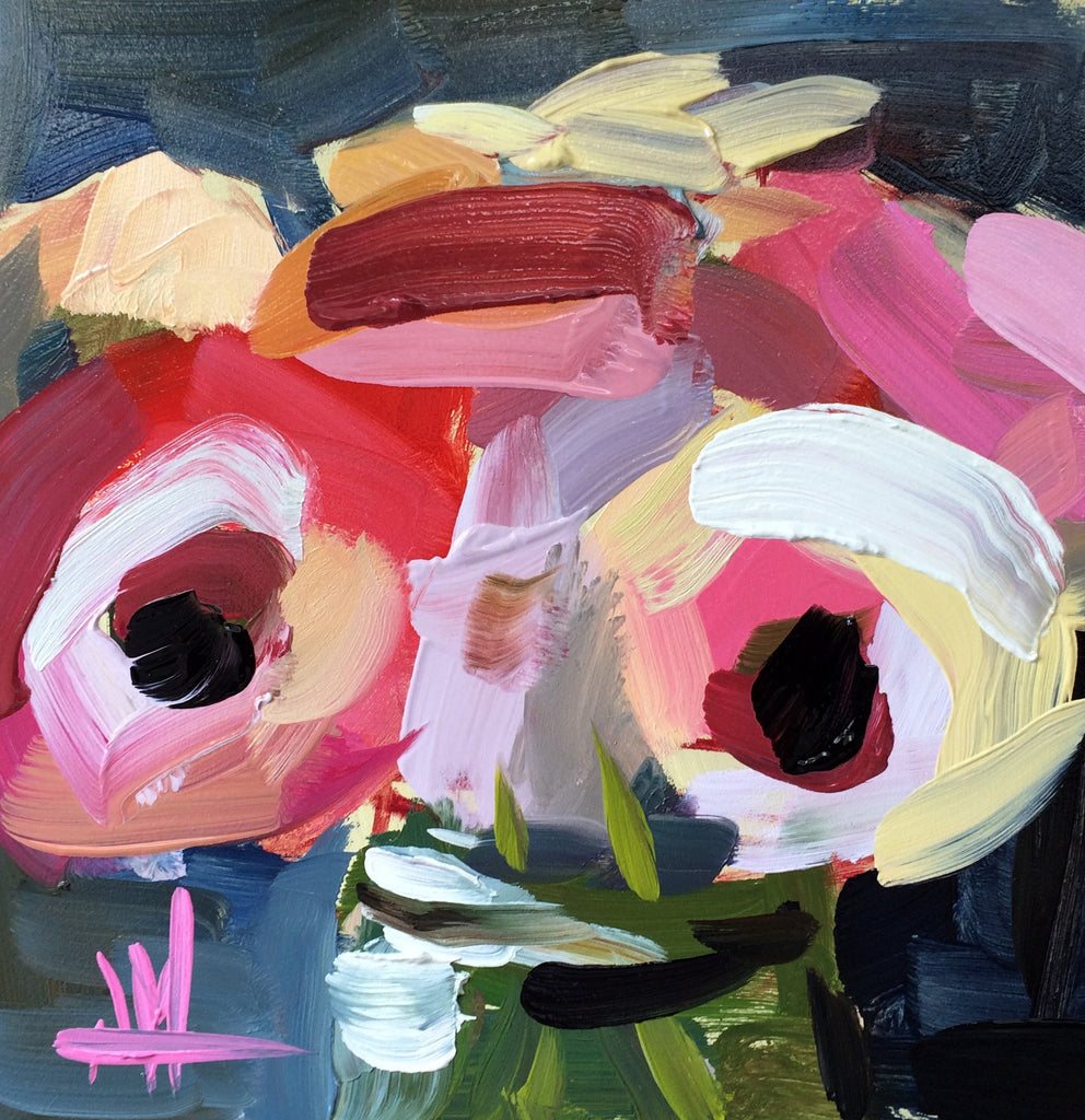 Oil Painting Demo Flowers by Angela Moulton