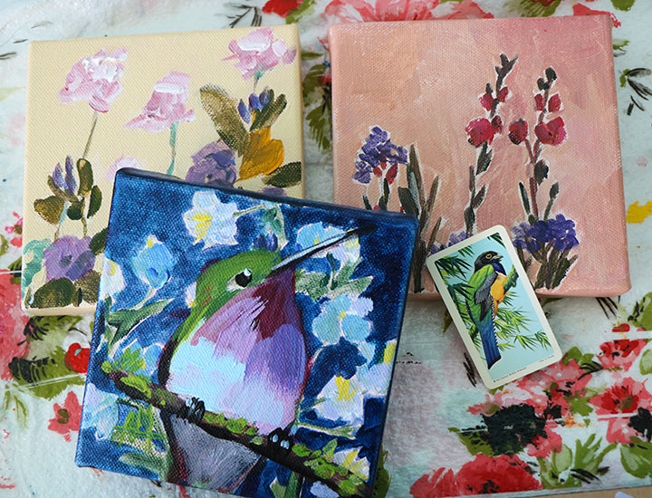 Working on Wildflowers and Hummingbirds