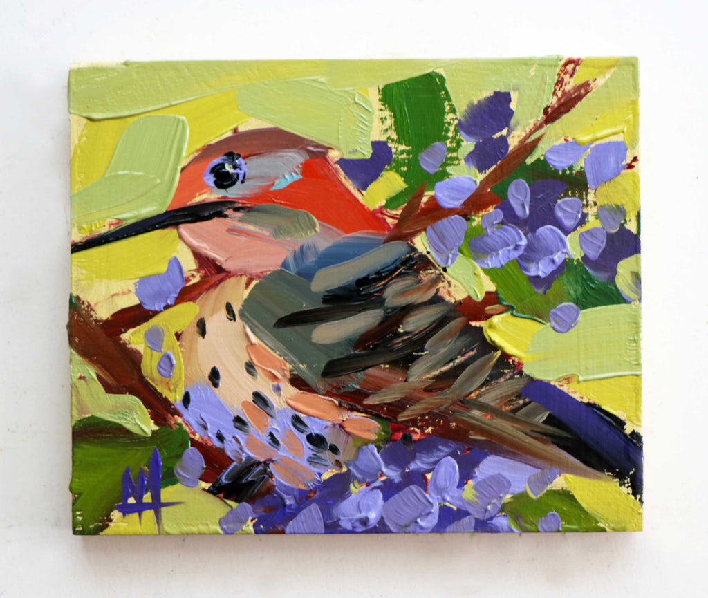 Northern Flicker and Lilacs