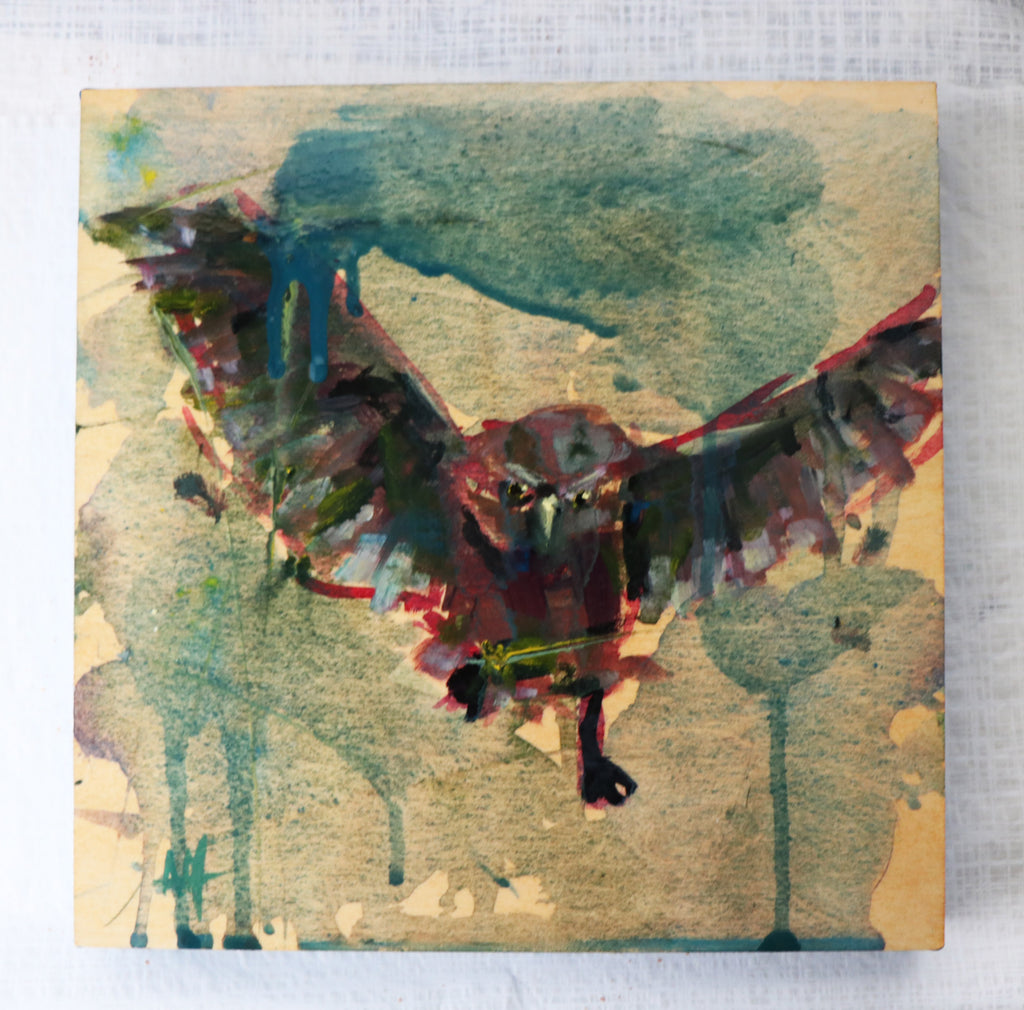 Painting and Abstract Owl