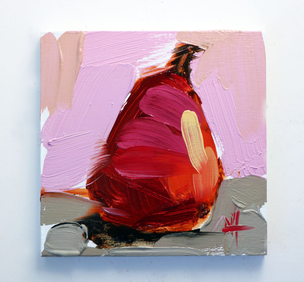 Painting a Juicy Red Pear