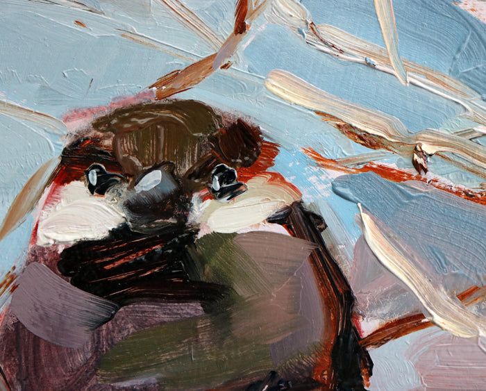 Oil Painting of a Sparrow