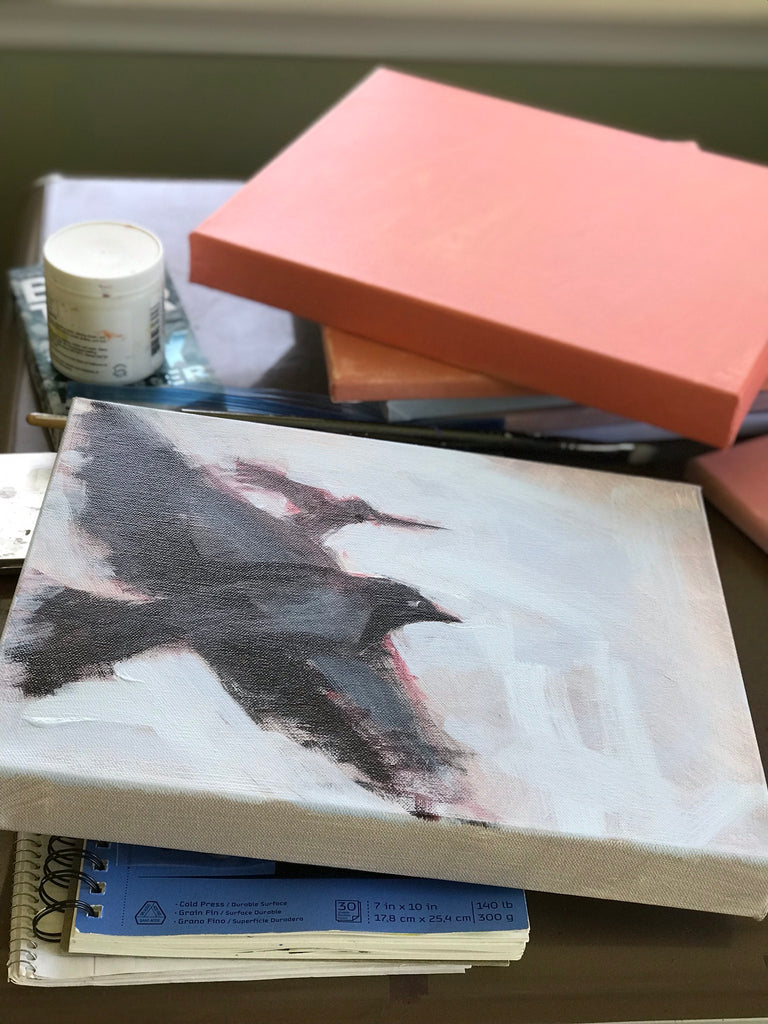 Finishing Some Bird Paintings