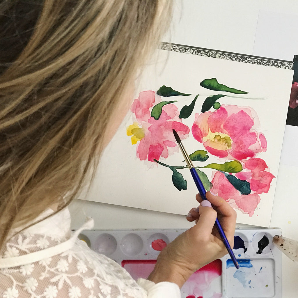Watercolor Peonies