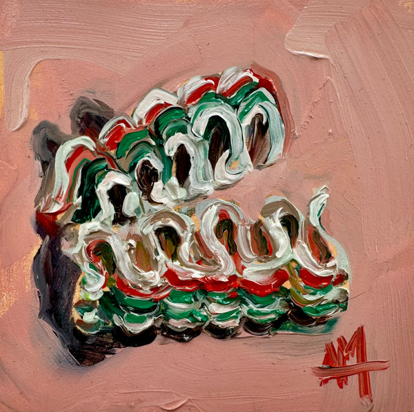 Ribbon Candy Original Painting by Angela Moulton