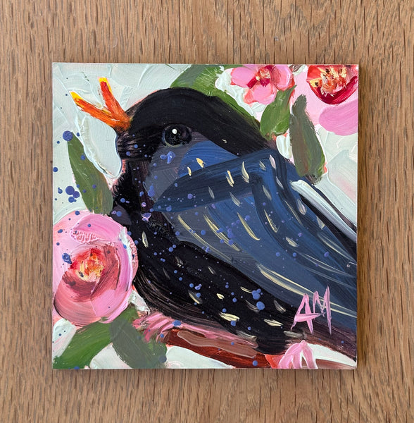 Happy Starling Original Painting by Angela Moulton