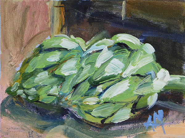 Artichokes Original Painting by Angela Moulton