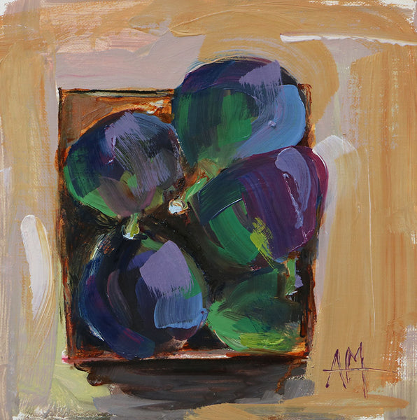 Basket of Figs Original Oil Painting by Angela Moulton