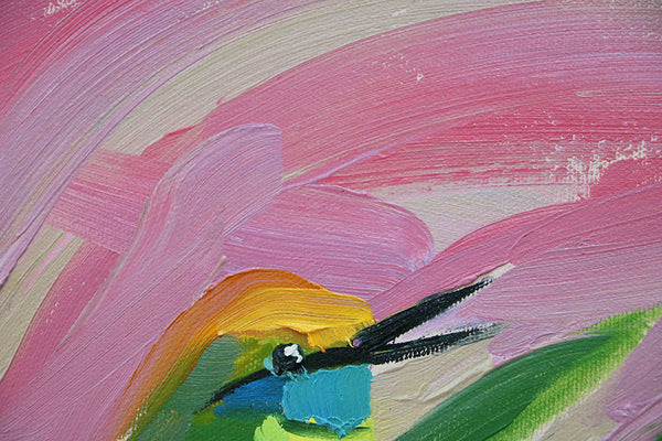 Bee Eater Bird on Pink Original Painting by Angela Moulton