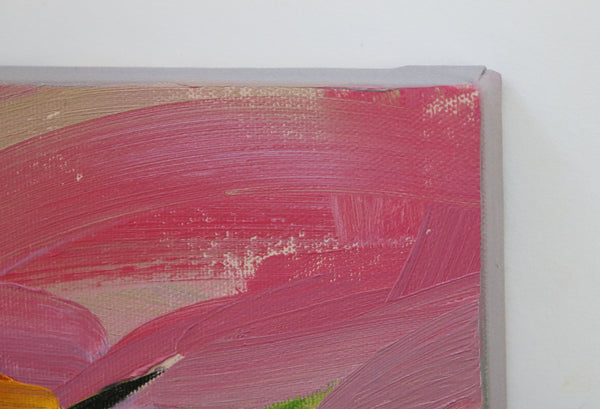 Bee Eater Bird on Pink Original Painting by Angela Moulton