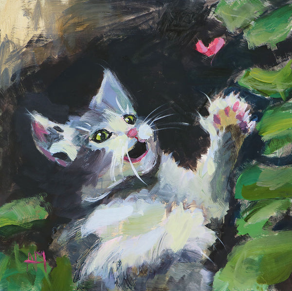 Butterfly Friend Original Oil Painting by Angela Moulton