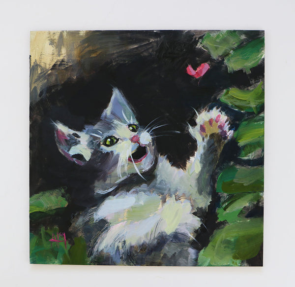 Butterfly Friend Original Oil Painting by Angela Moulton
