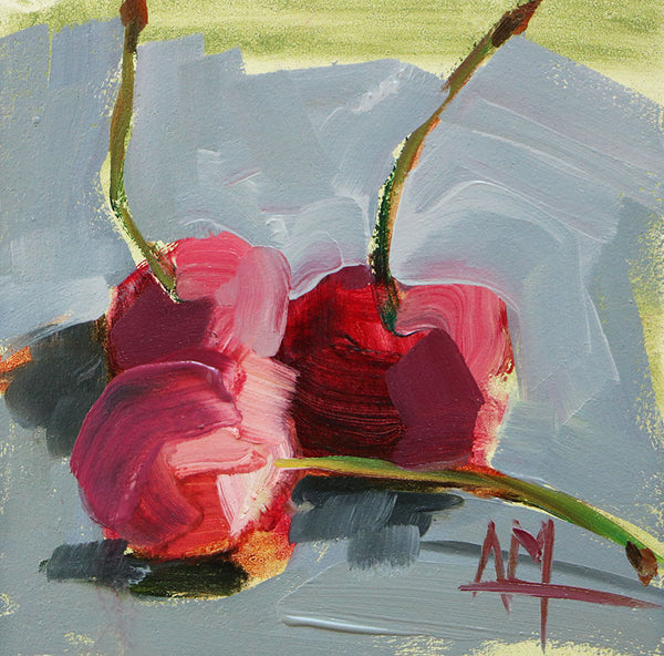 Cherry Trio Original Painting by Angela Moulton