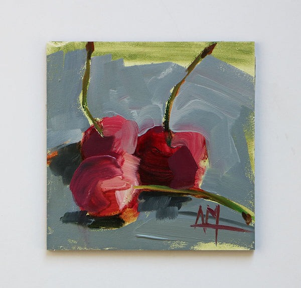 Cherry Trio Original Painting by Angela Moulton