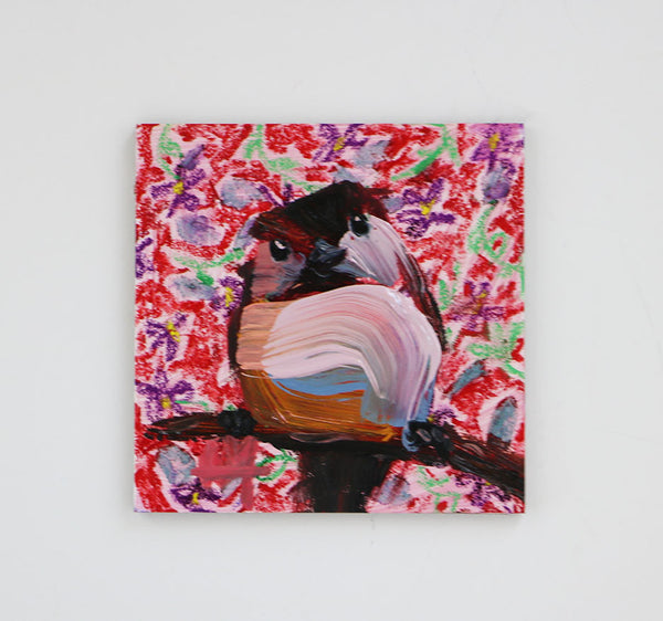 Calico Chickadee Original Painting by Angela Moulton