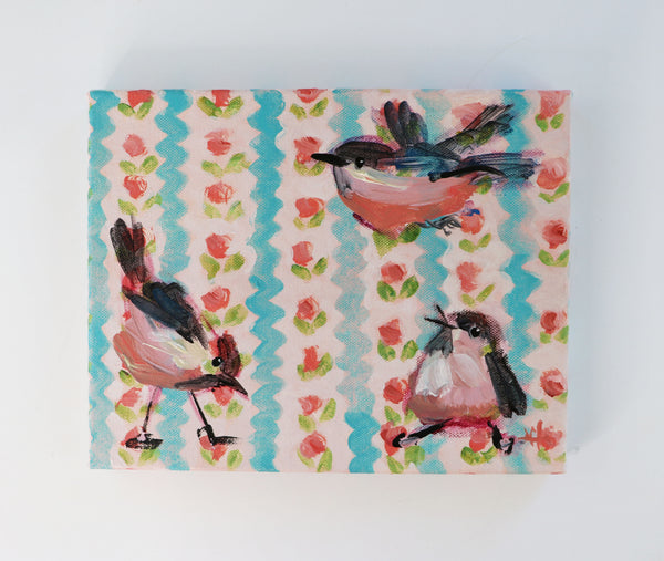 Chickadee Morning Original Painting by Angela Moulton