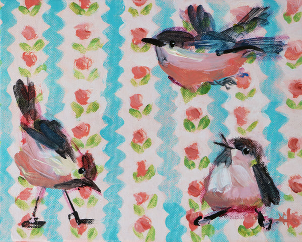 Chickadee Morning Original Painting by Angela Moulton