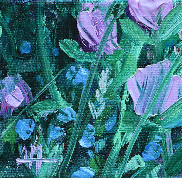 Clover and Creeping Charlie Original Painting by Angela Moulton