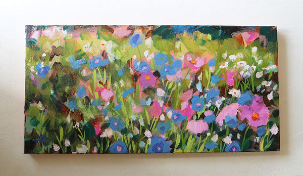 Cottage Flowers Original Painting by Angela Moulton