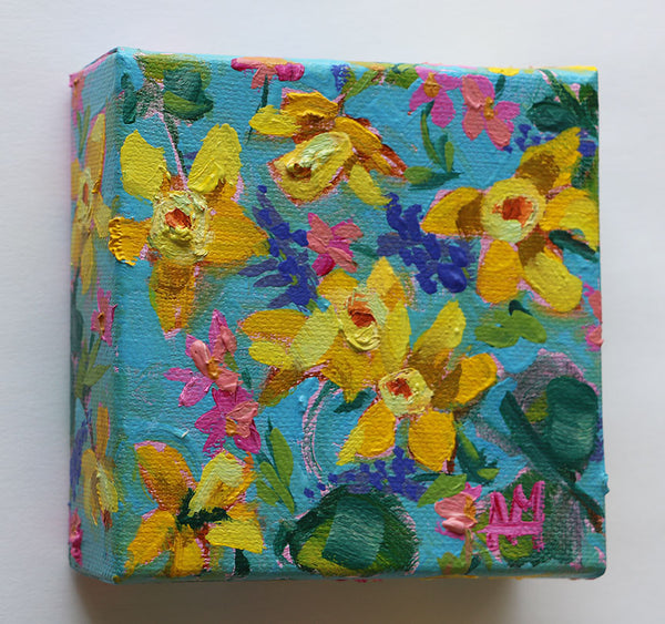 Daffodil Mini Original Painting by Angela Moulton
