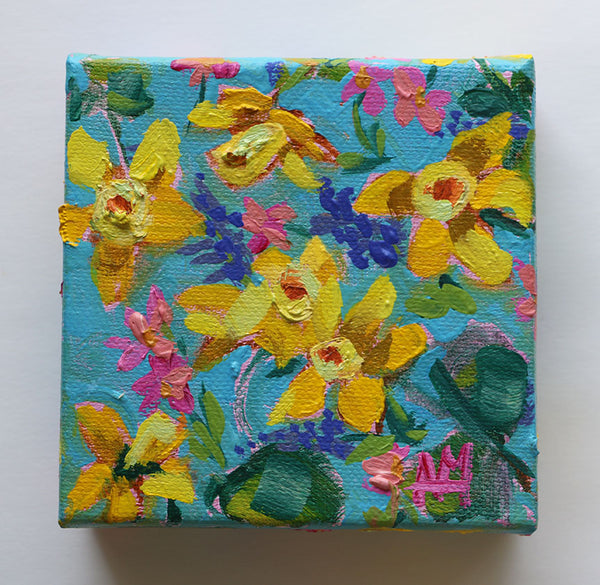 Daffodil Mini Original Painting by Angela Moulton