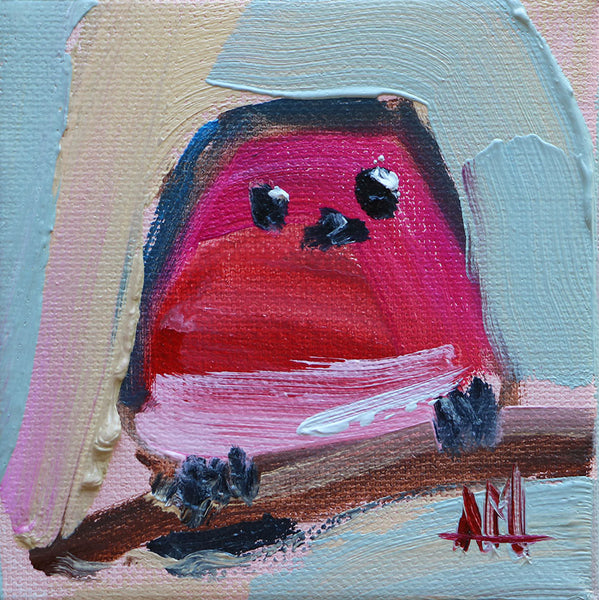 European Robin Original Painting by Angela Moulton