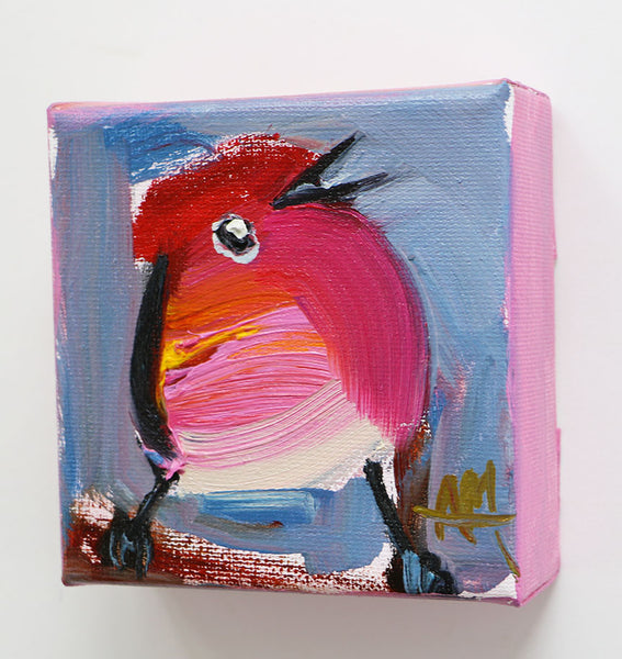 Happy Little Robin Original Painting by Angela Moulton