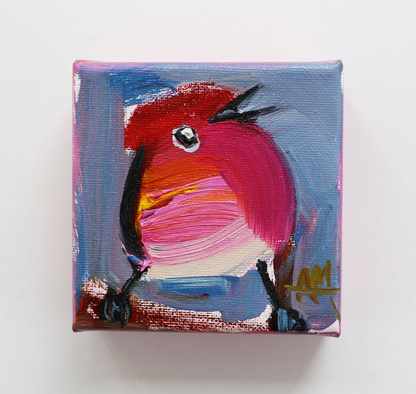 Happy Little Robin Original Painting by Angela Moulton