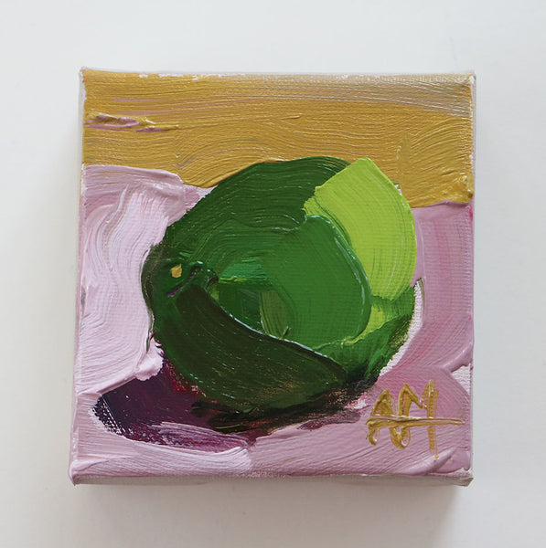Lime Still Life Original Painting by Angela Moulton