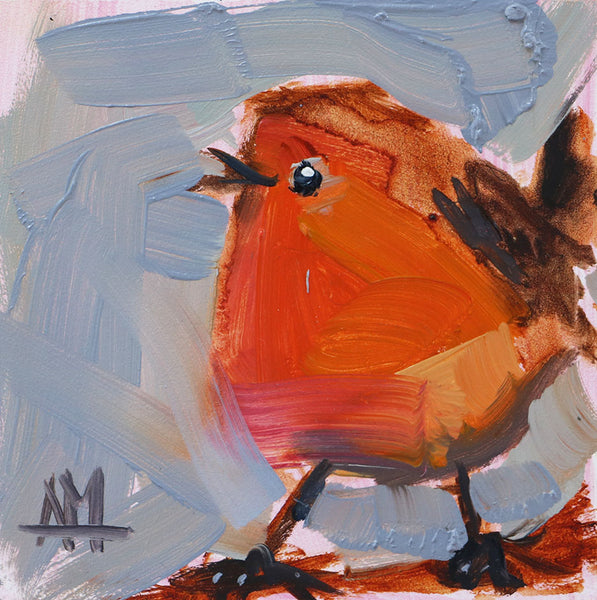 Little Robin Original Painting by Angela Moulton