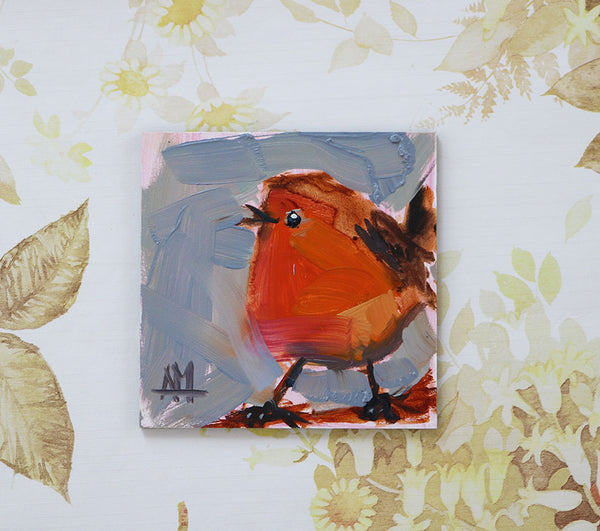 Little Robin Original Painting by Angela Moulton