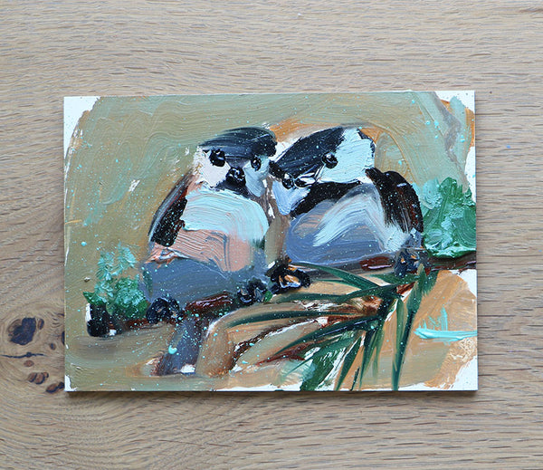 Mountain Chickadees Original Painting by Angela Moulton