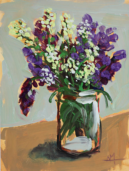 Mountain Wildflowers Original Painting by Angela Moulton