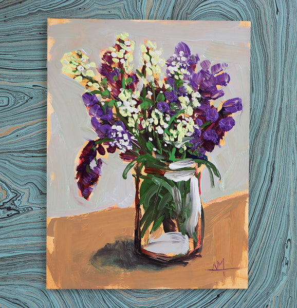 Mountain Wildflowers Original Painting by Angela Moulton
