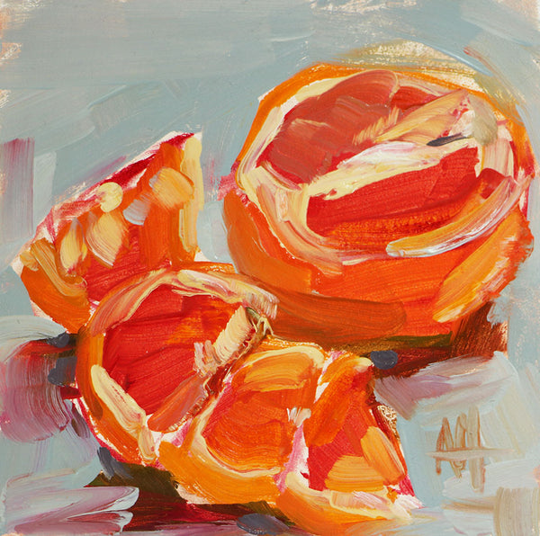 Orange Slices Original Painting by Angela Moulton
