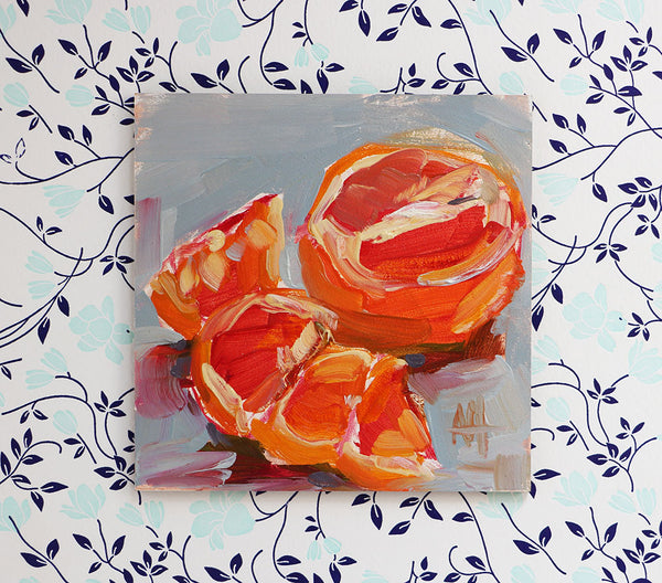 Orange Slices Original Painting by Angela Moulton