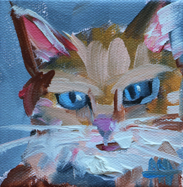 Orange Tabby Cat Original Painting by Angela Moulton