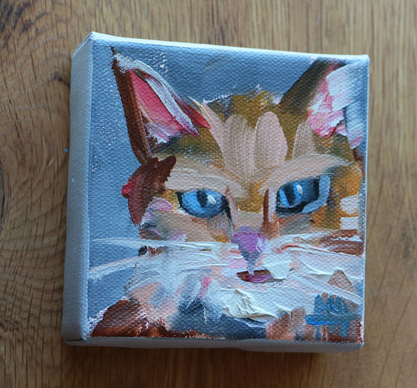 Orange Tabby Cat Original Painting by Angela Moulton