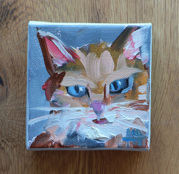 Orange Tabby Cat Original Painting by Angela Moulton