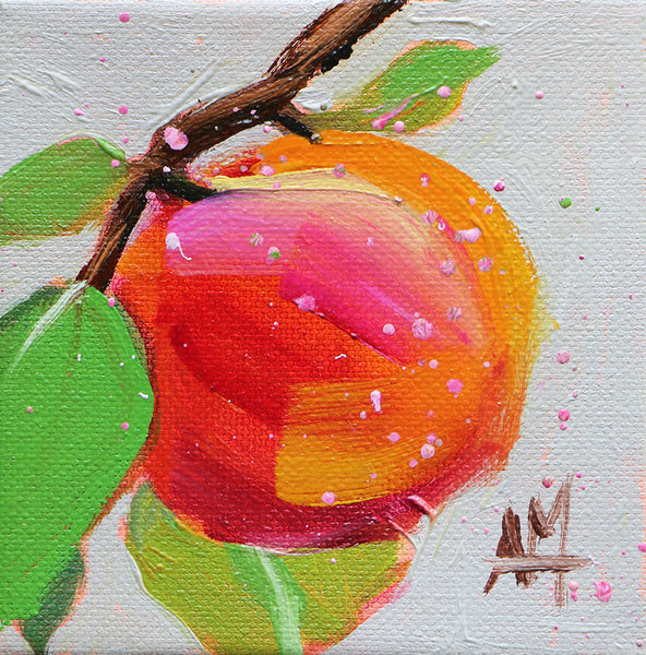Georgia Peach Original Painting by Angela Moulton
