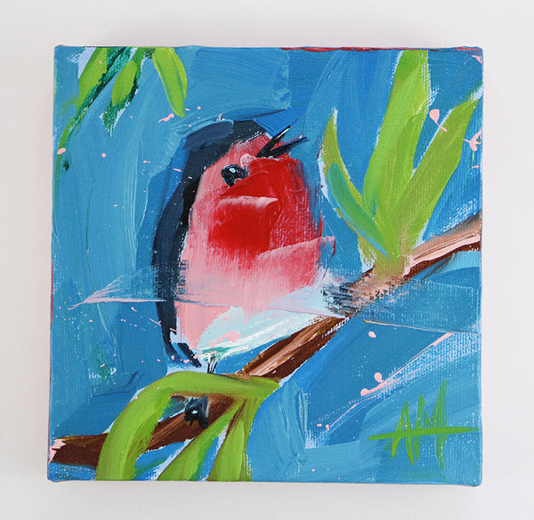 Happy Robin Original Painting by Angela Moulton