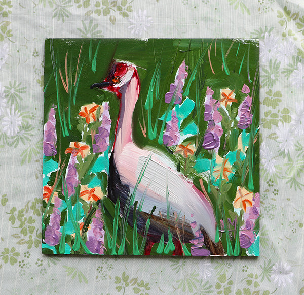 Sandhill Crane Original Oil Painting by Angela Moulton