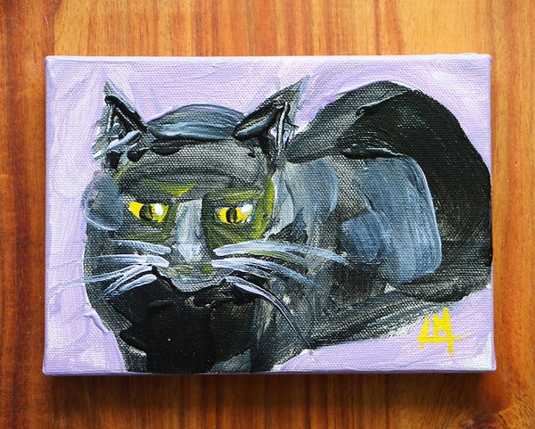 Shhshh the Cat Original Painting by Angela Moulton