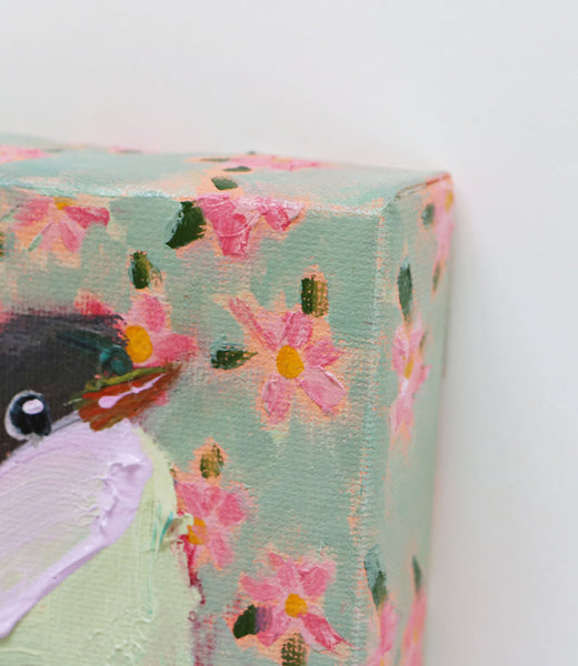 Songbird Floral Original Painting by Angela Moulton