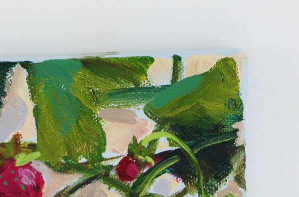Strawberries in Pot Original Painting by Angela Moulton